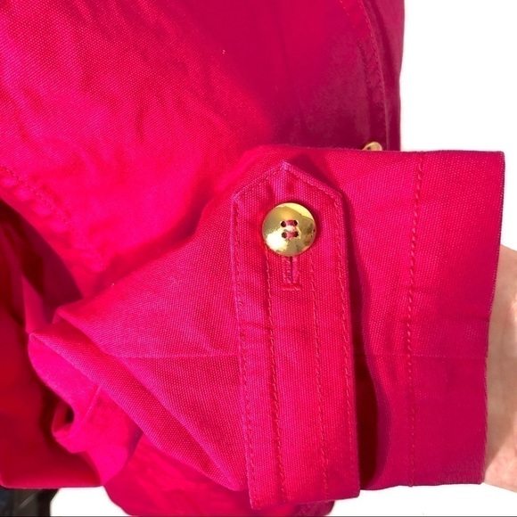Talbots Pink Jacket Gold Buttons Sz 8 Women’s Coat Collared - Picture 4 of 8